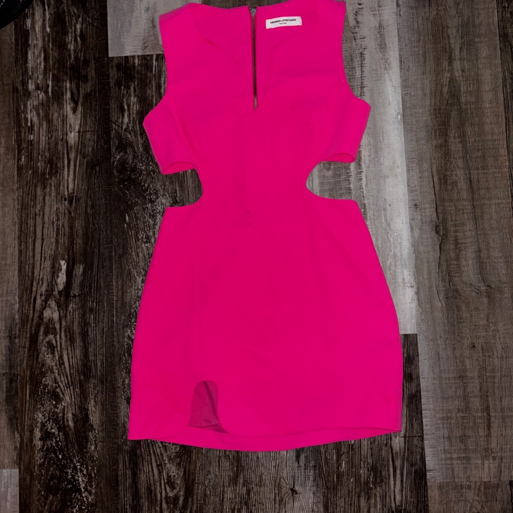 Amanda Uprichard Fuchsia Backless Dress